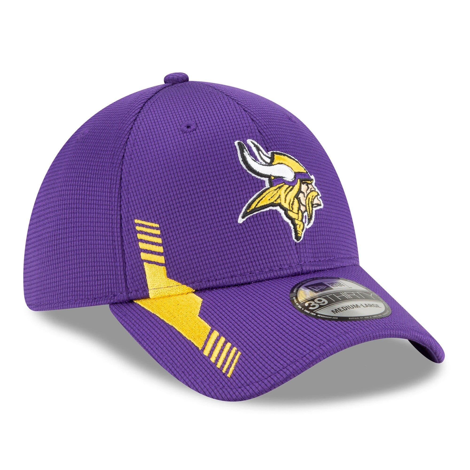 New Era Caps Minnesota Vikings New Era NFL 2021 Sideline Home 39THIRTY Flex Fit Hat - Purple