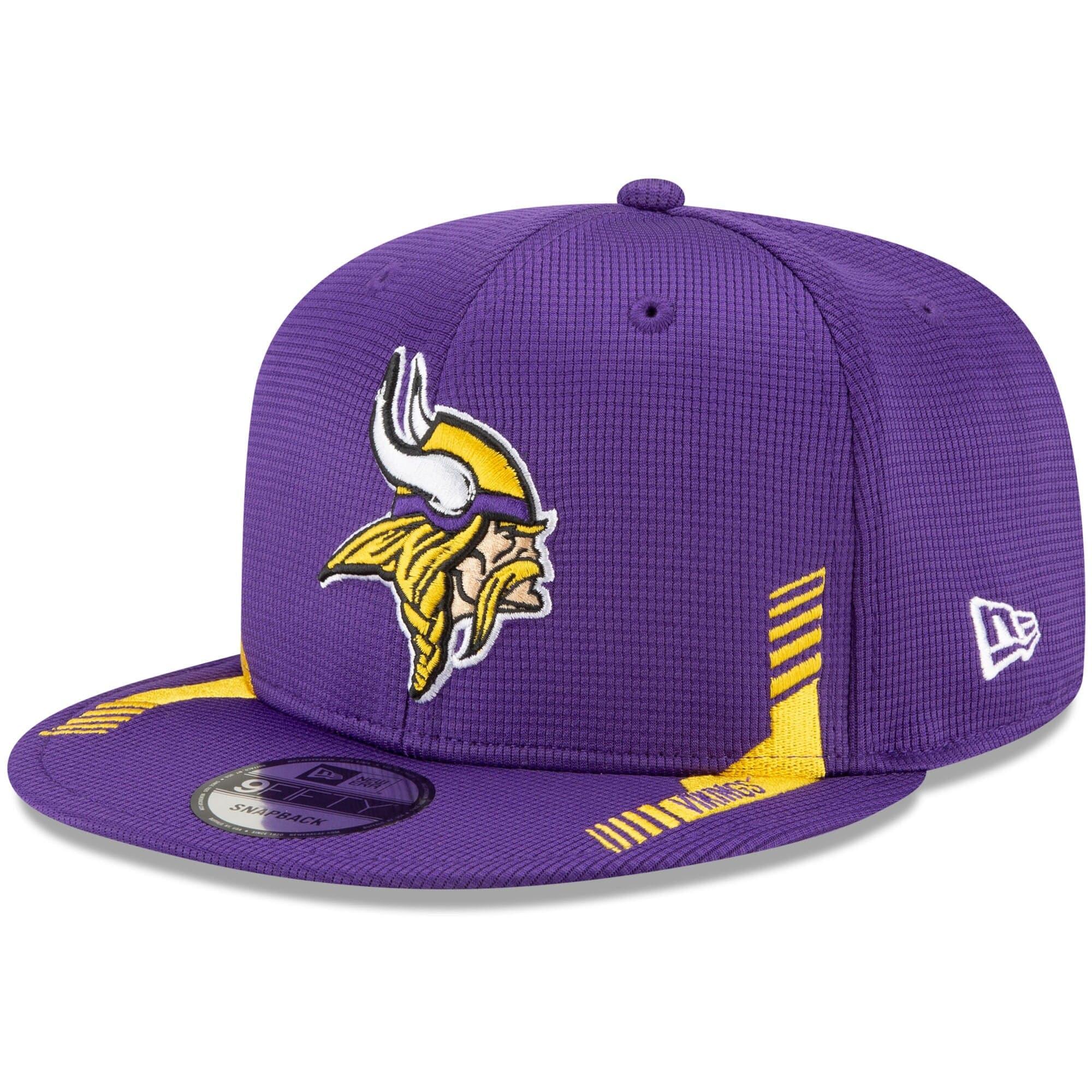New Era Caps Minnesota Vikings New Era NFL 2021 Sideline Home 9FIFTY Snapback Hat - Purple