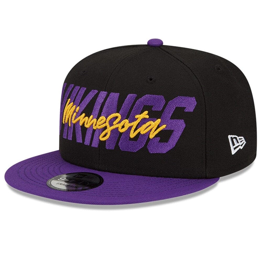 New Era Caps Minnesota Vikings New Era NFL 2022 Draft On-Stage 9FIFTY Snapback Hat - Black