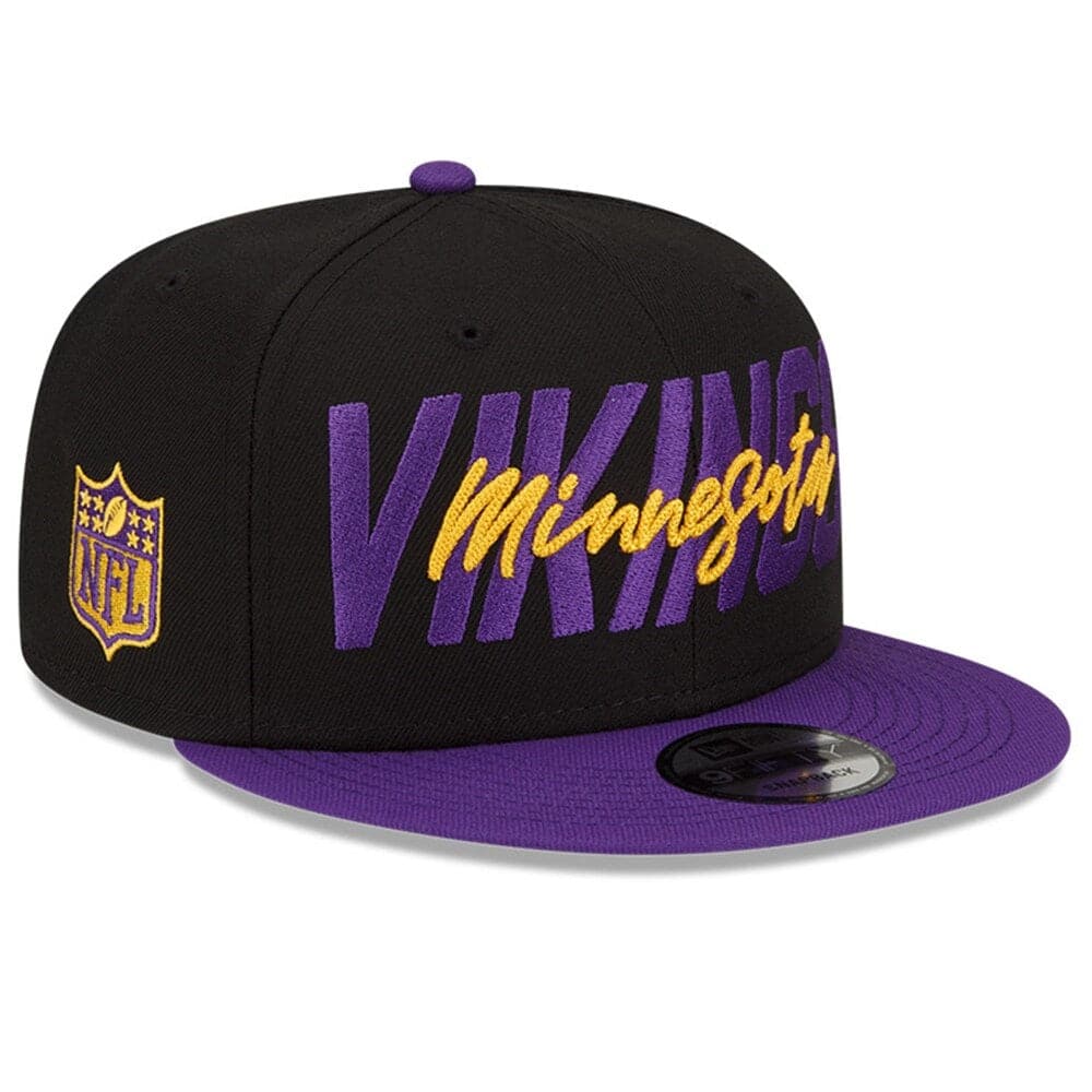 New Era Caps Minnesota Vikings New Era NFL 2022 Draft On-Stage 9FIFTY Snapback Hat - Black