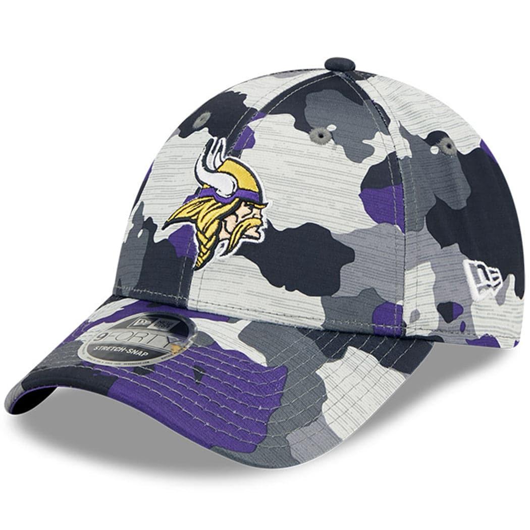 New Era Caps Minnesota Vikings New Era NFL 22 Training Camp 9FORTY Stretch Snap Hat - Camo
