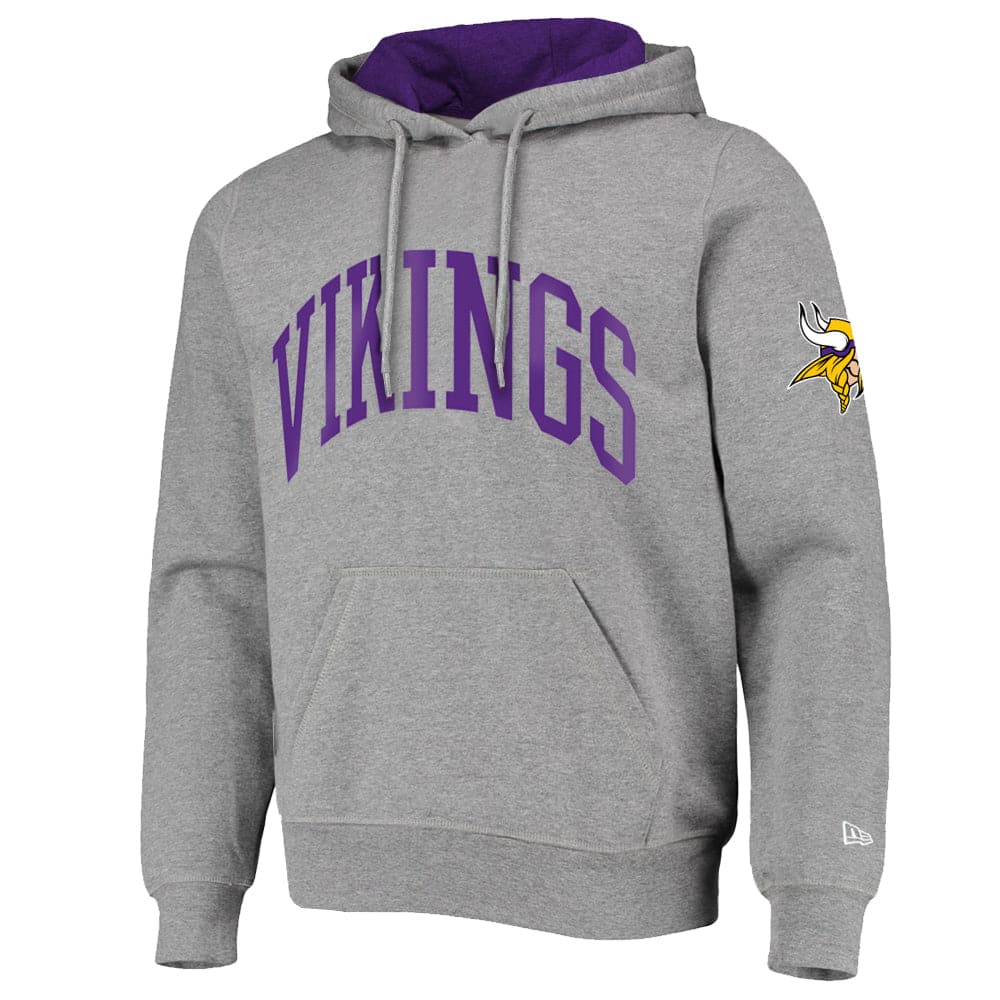 New Era Jumpers Minnesota Vikings New Era NFL Block Arch Hoodie Jumper - Heather Grey