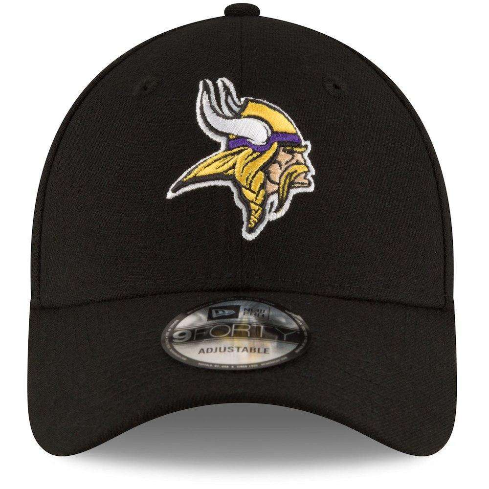 New Era Caps Minnesota Vikings New Era NFL League 9FORTY Snapback Curve Hat - Black