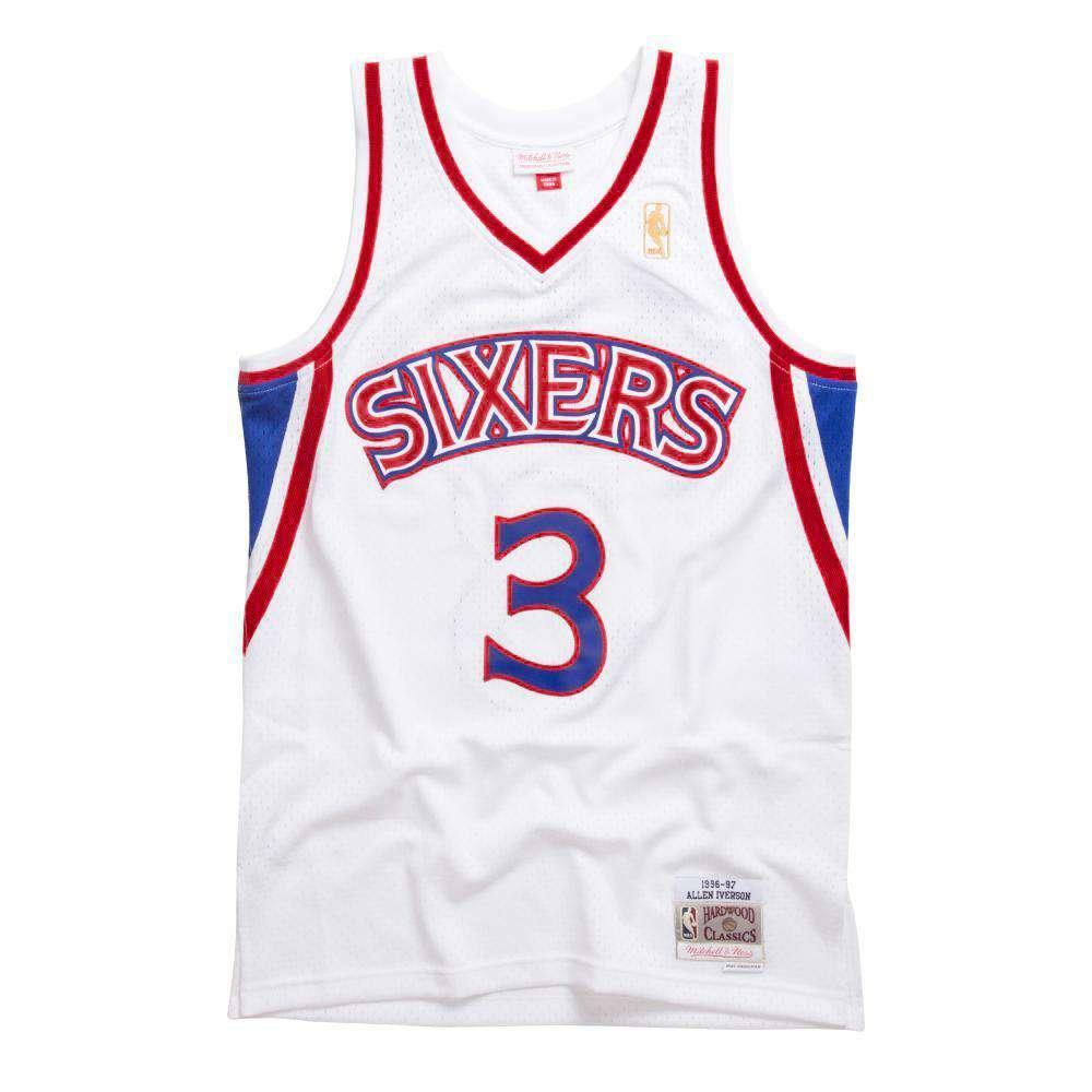 Allen Iverson Philadelphia 76ers 96-97 Mitchell & Ness NBA Swingman Jersey - White