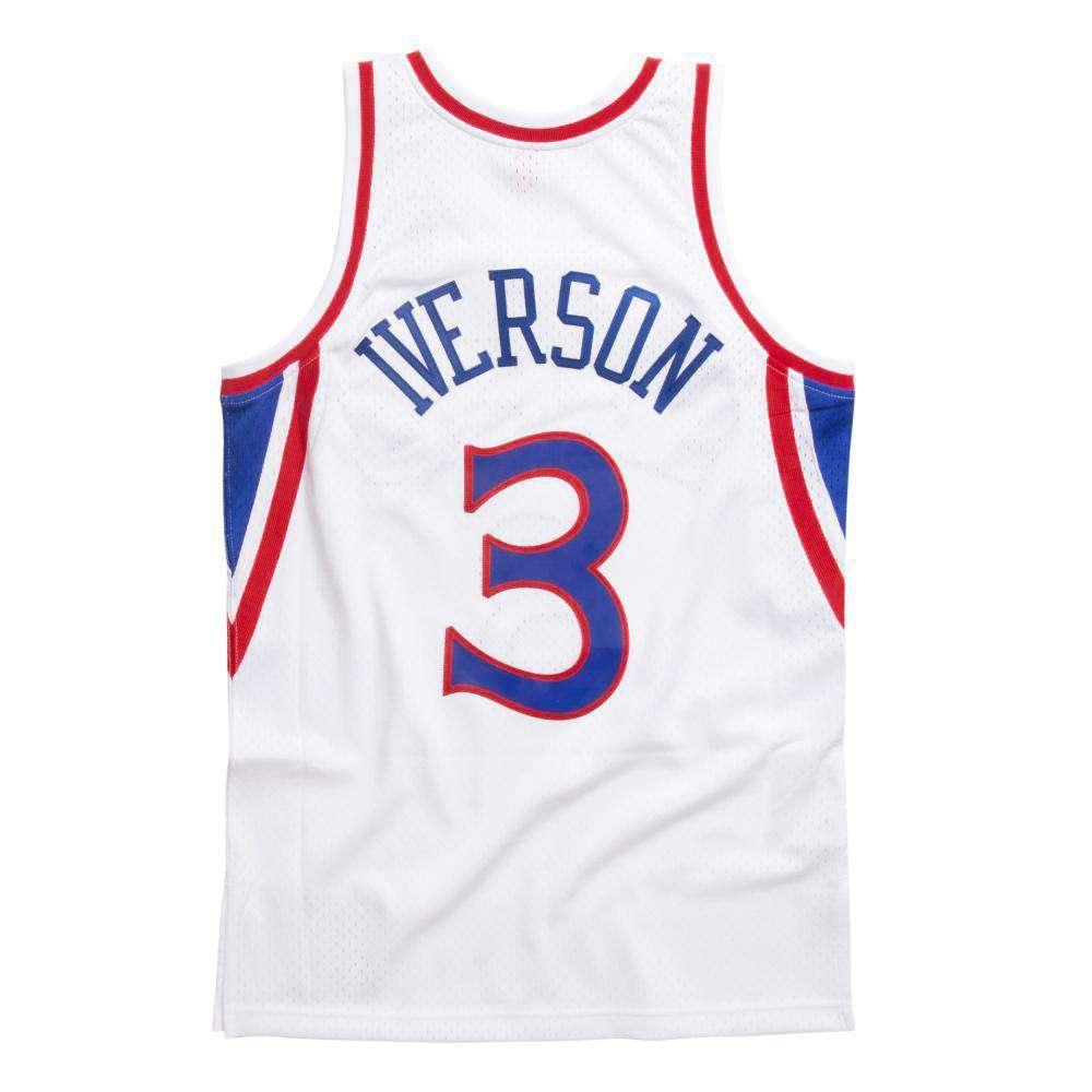 Allen Iverson Philadelphia 76ers 96-97 Mitchell & Ness NBA Swingman Jersey - White