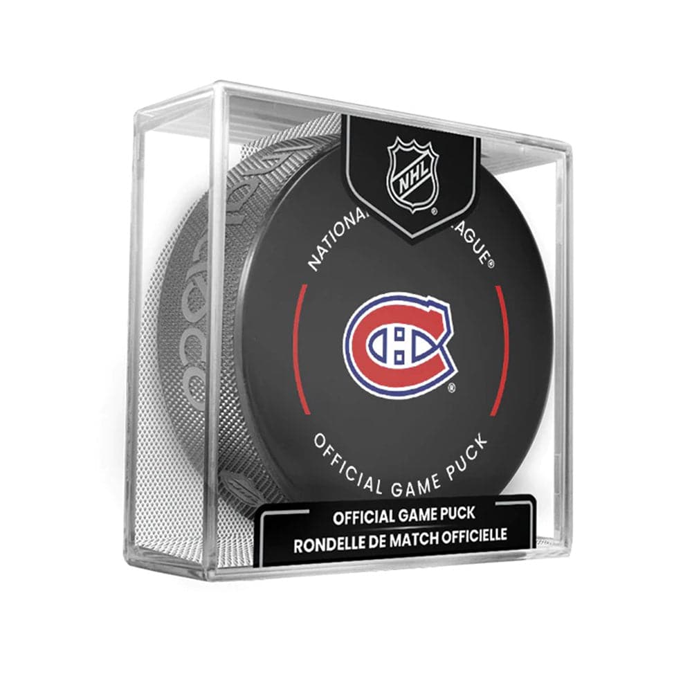 Inglasco Pucks Montreal Canadiens Inglasco NHL Official Team Hockey Puck In Cube