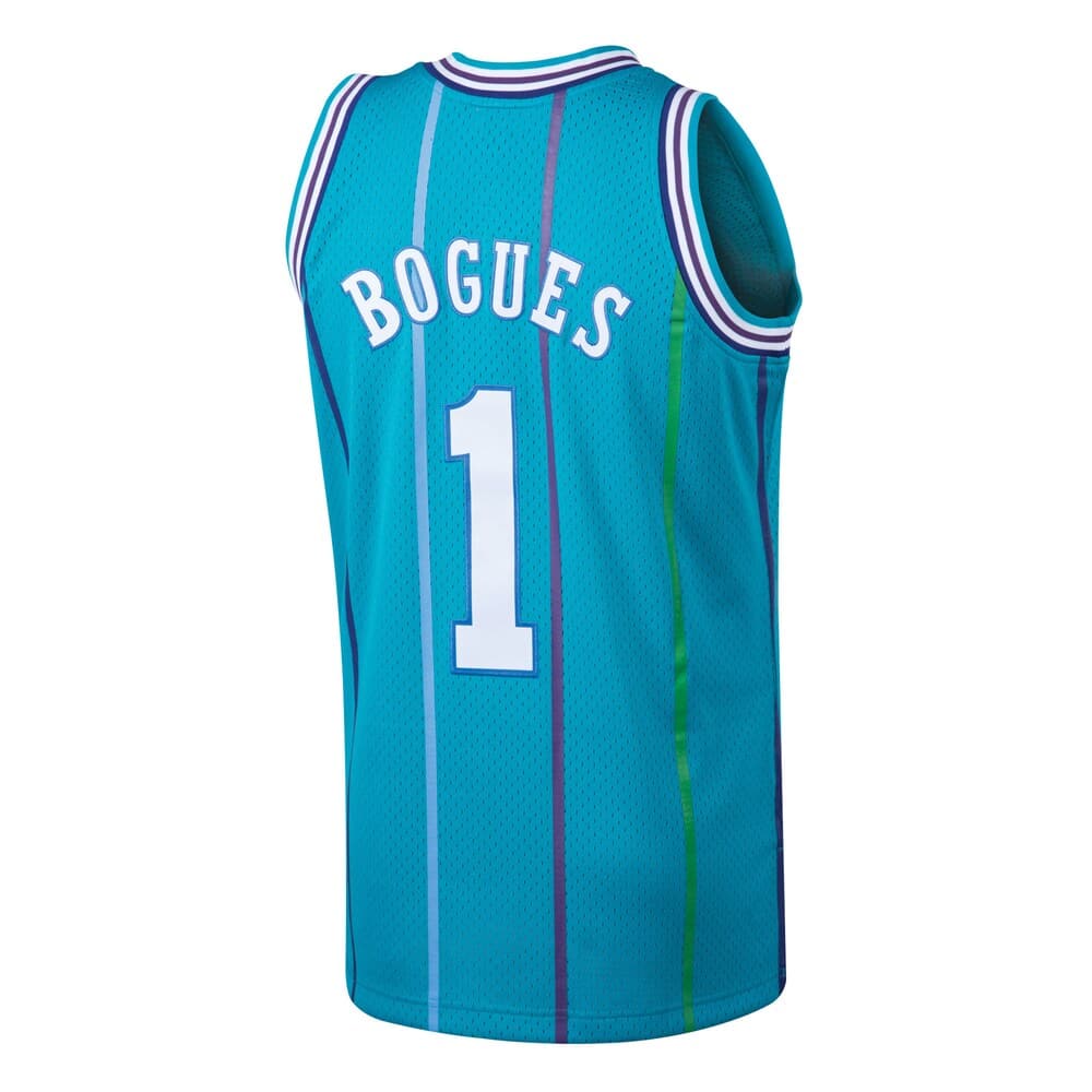 Mitchell And Ness Jerseys Muggsy Bogues Charlotte Hornets Mitchell & Ness NBA 92-93 Swingman Jersey - Teal