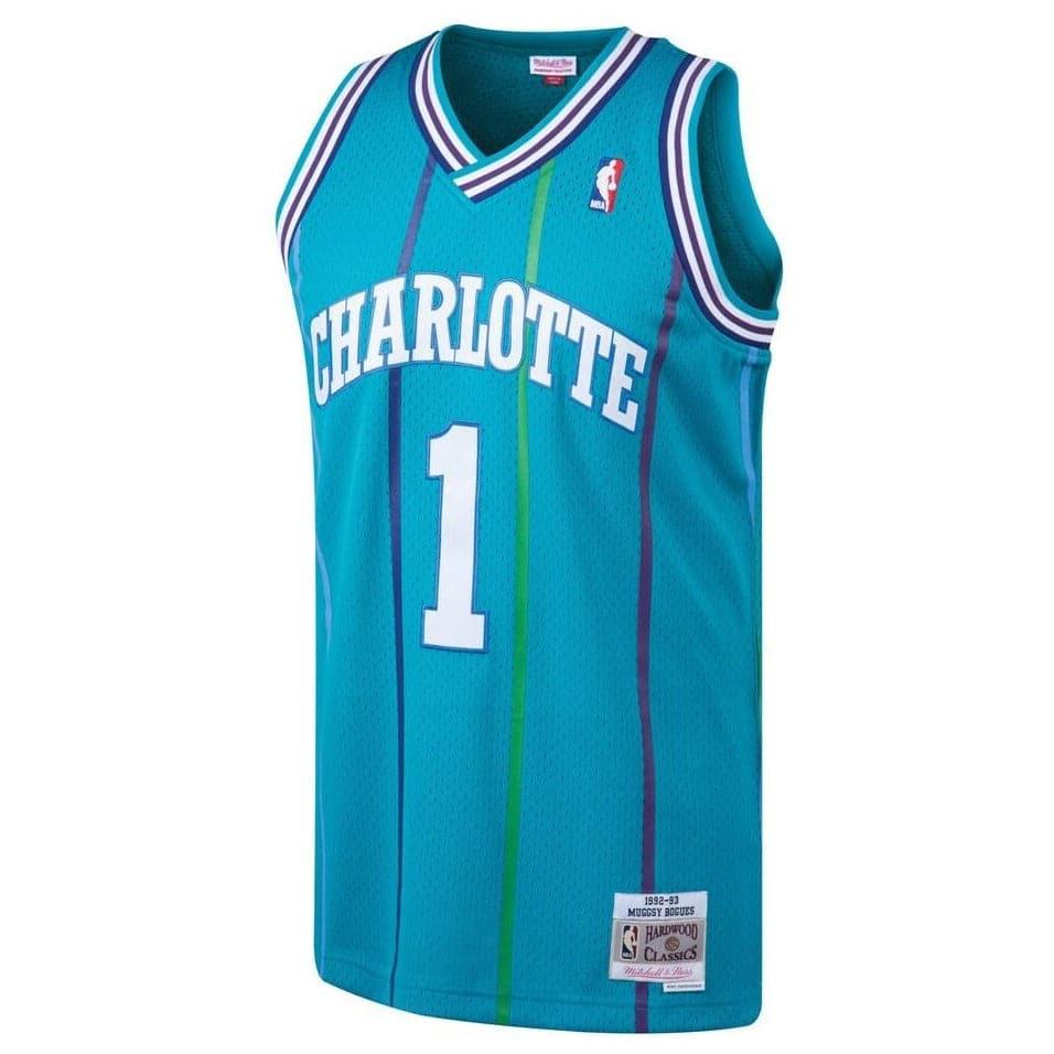Mitchell And Ness Jerseys Muggsy Bogues Charlotte Hornets Mitchell & Ness NBA 92-93 Swingman Jersey - Teal