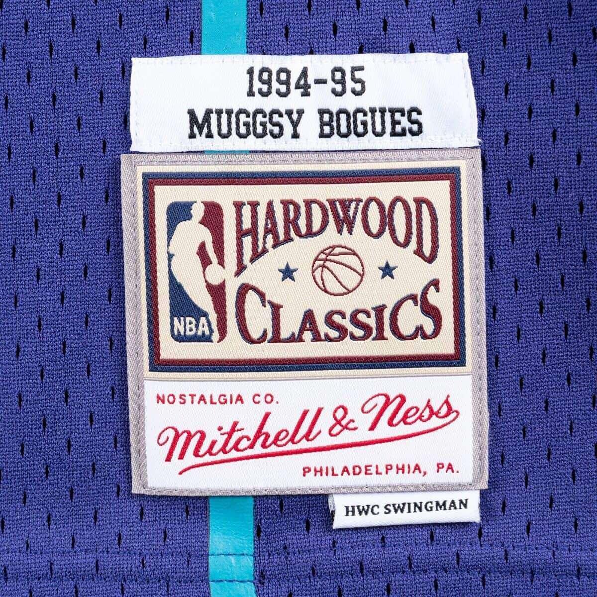 Mitchell And Ness Jerseys Muggsy Bogues Charlotte Hornets Mitchell & Ness NBA Swingman Jersey - Purple