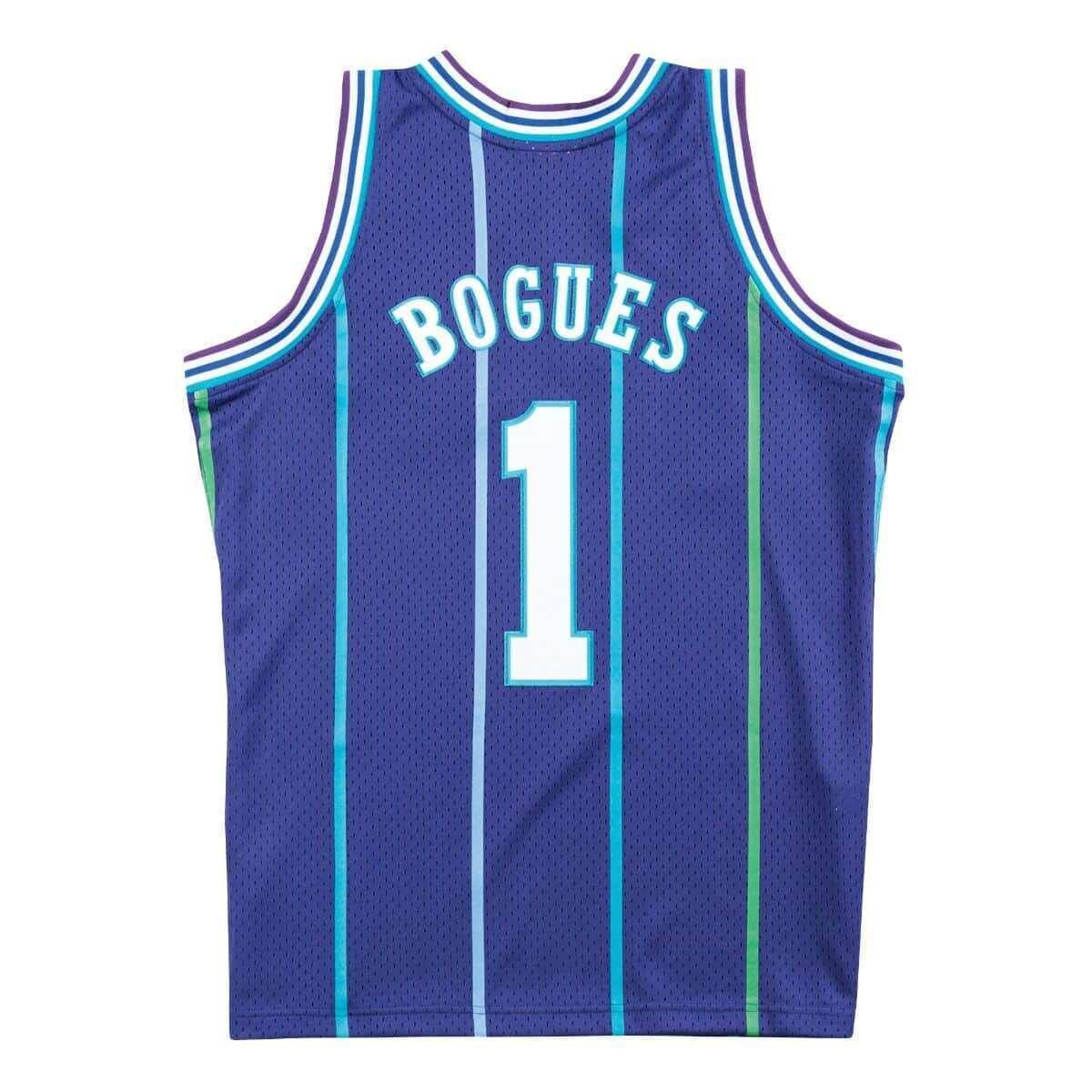 Mitchell And Ness Jerseys Muggsy Bogues Charlotte Hornets Mitchell & Ness NBA Swingman Jersey - Purple