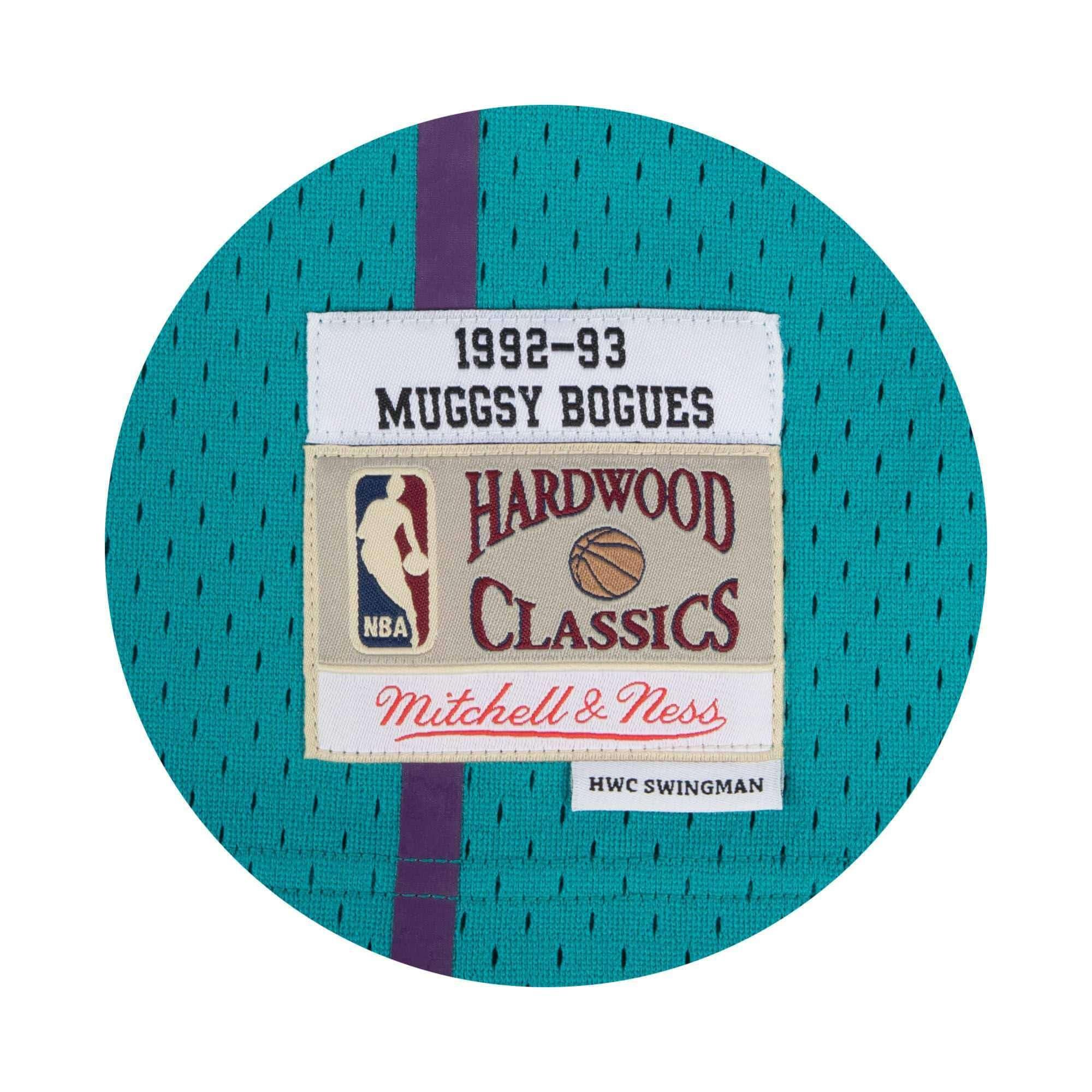 Mitchell And Ness Jerseys Muggsy Bogues Charlotte Hornets Mitchell & Ness NBA Swingman Jersey - Teal
