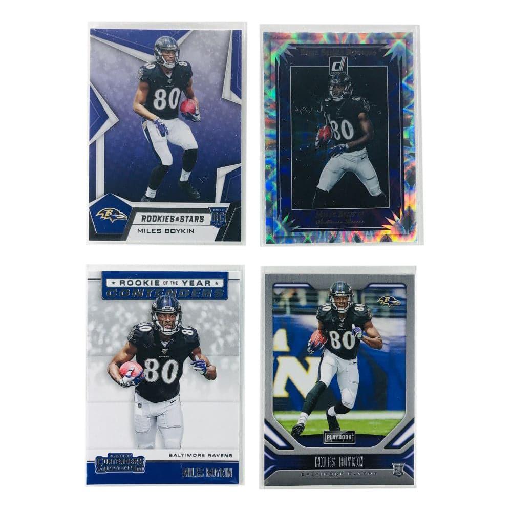 Panini Cards Myles Boykin Baltimore Ravens Panini NFL 4 Rookie Card Set