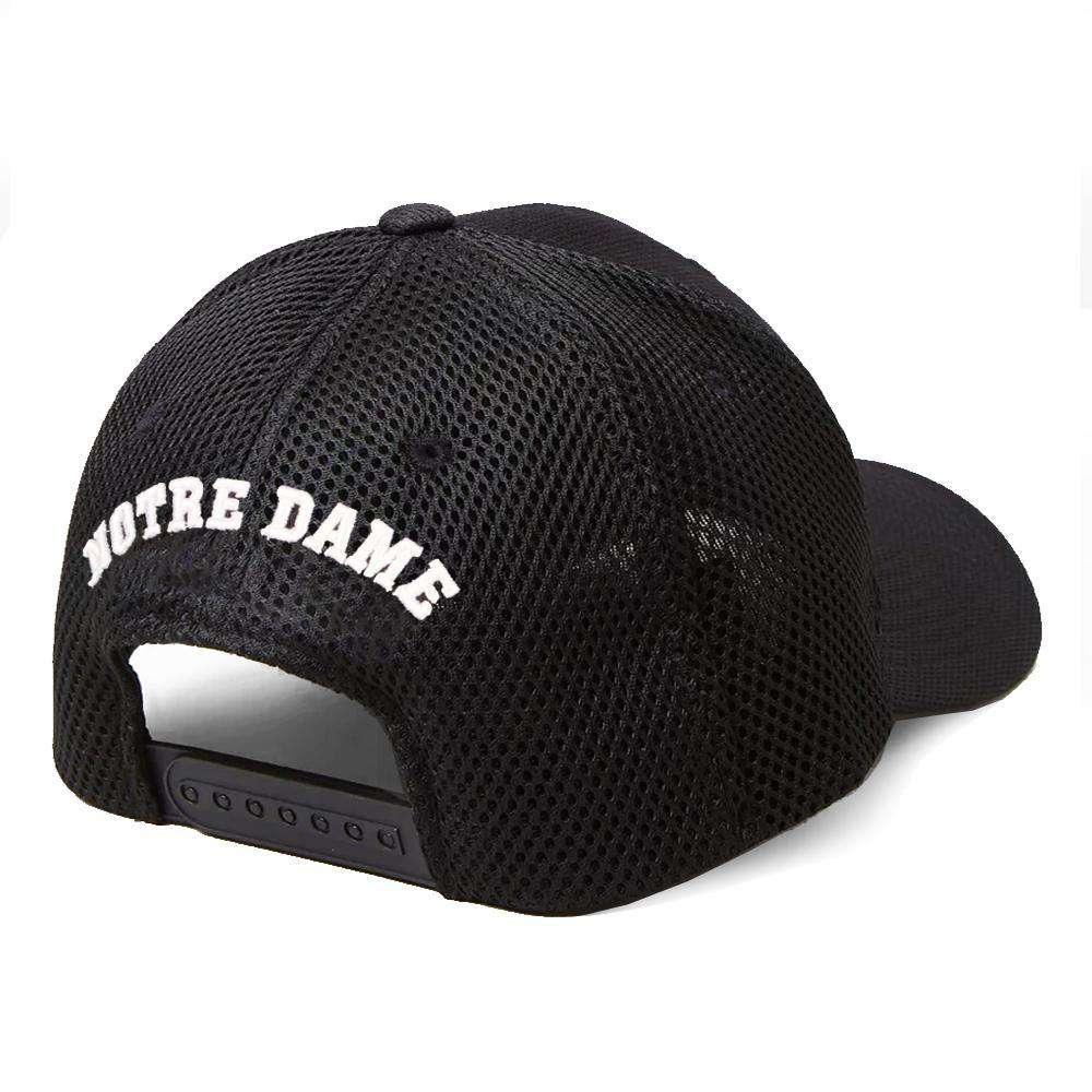 Notre Dame Fighting Irish Zephyr NCAA Foam Tech Mesh Curved Snapback Hat - Black