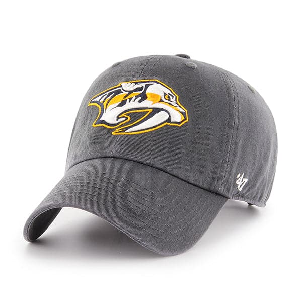 47 Brand Caps Nashville Predators '47 NHL Team Clean Up Strapback Hat - Charcoal