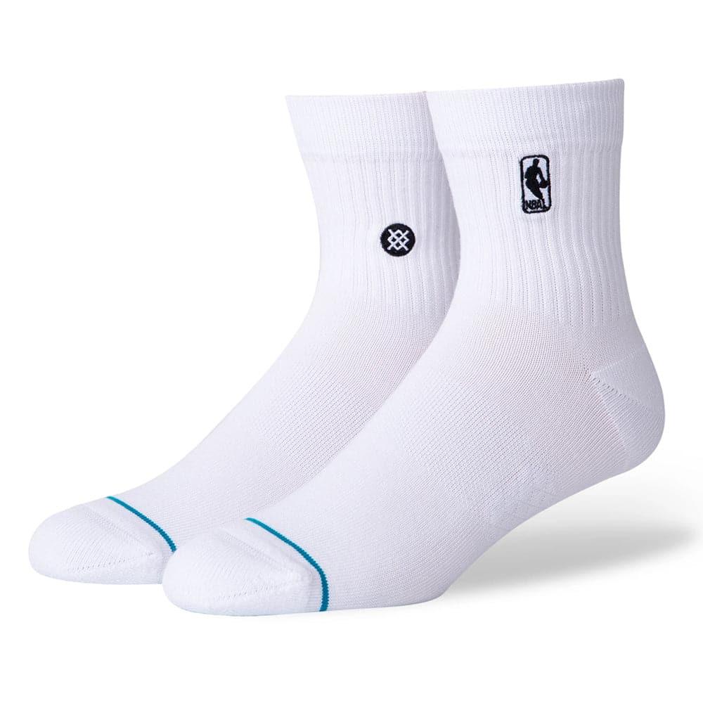 Stance Socks NBA Logoman Stance Black & White Quarter Socks - White