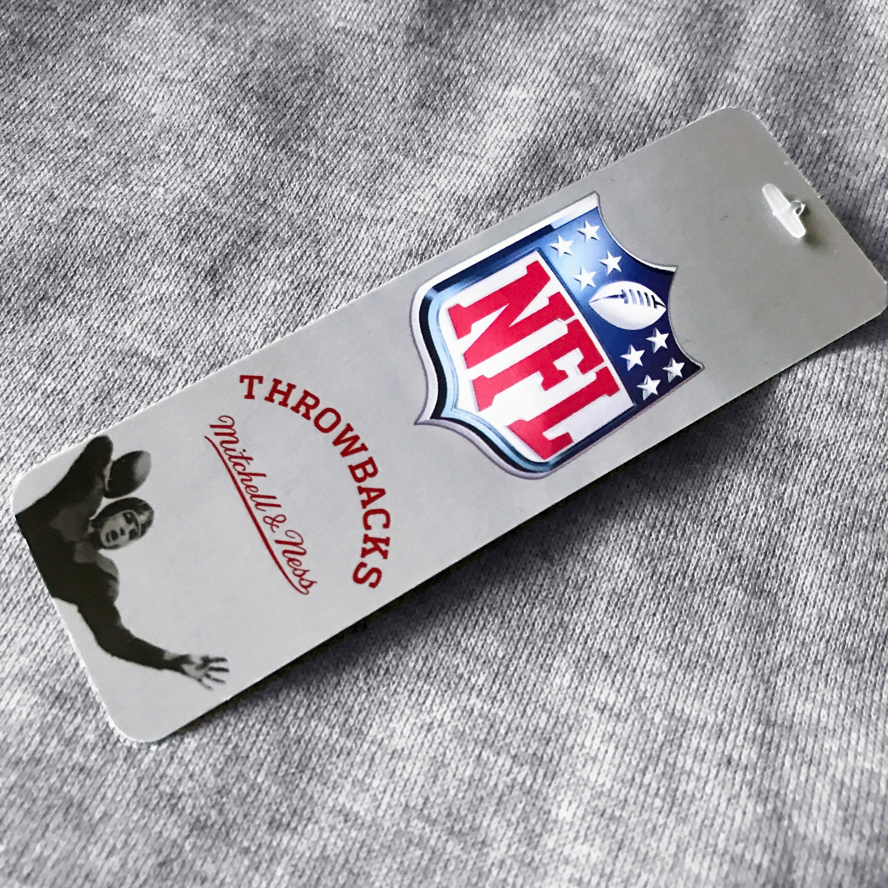 Mitchell And Ness Jumpers New England Patriots Mitchell & Ness NFL All Over Champs Premium Crew Jumper - Grey