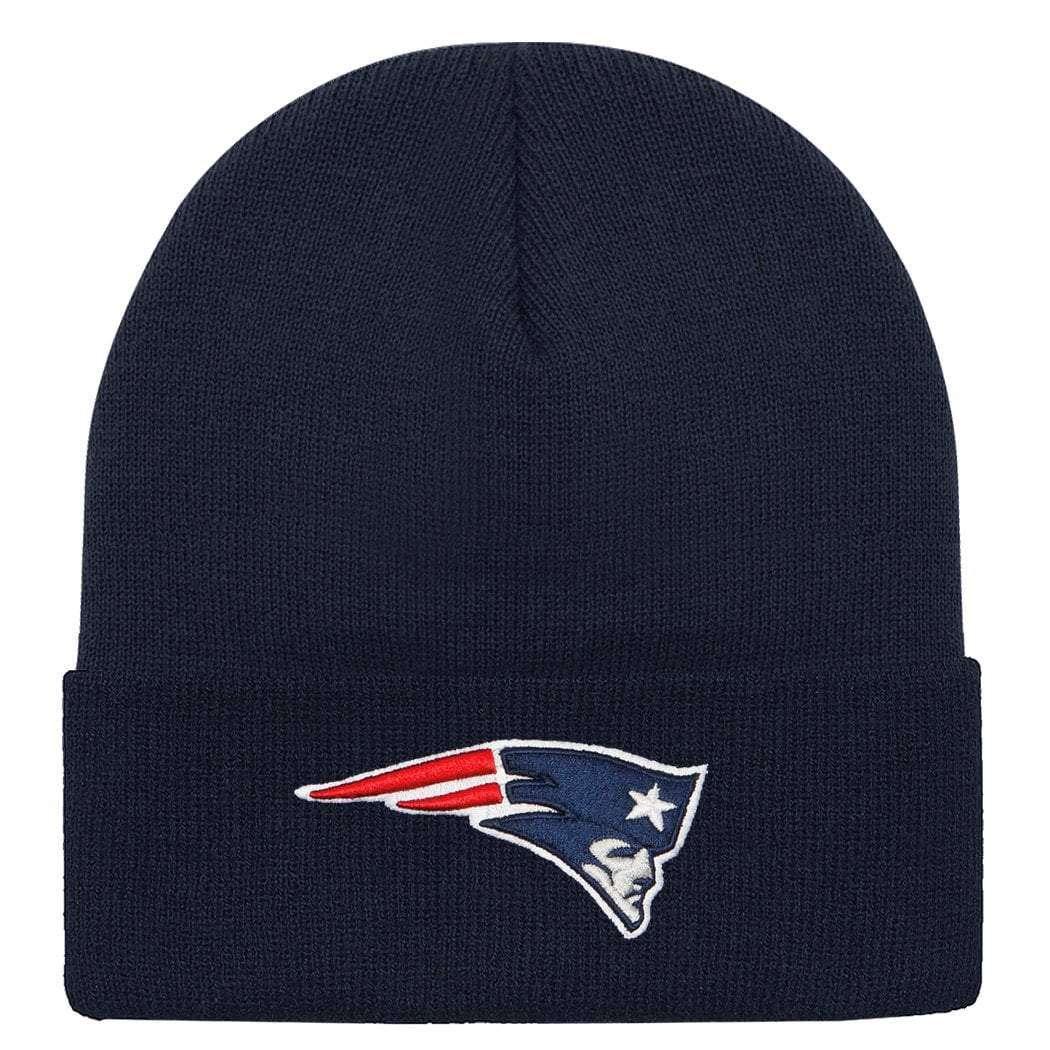 Mitchell And Ness Beanies Navy New England Patriots Mitchell & Ness NFL Team Logo Cuff Knit Beanie - Navy