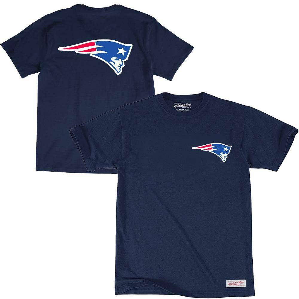 Mitchell And Ness T-Shirts New England Patriots Mitchell & Ness NFL Triple Double T-Shirt - Navy