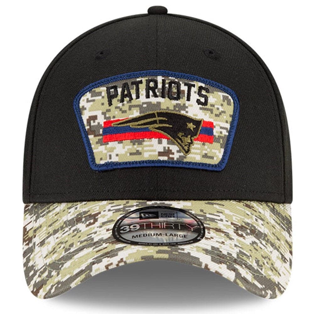 New Era Caps New England Patriots New Era NFL 2021 Salute To Service 39THIRTY Flex Fit Hat - Black