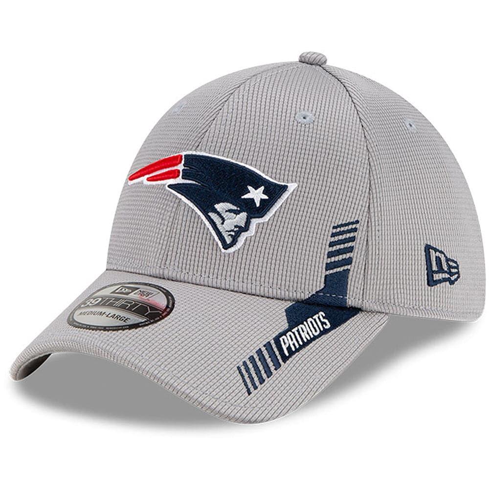 New Era Caps New England Patriots New Era NFL 2021 Sideline Home 39THIRTY Flex Fit Hat - Grey