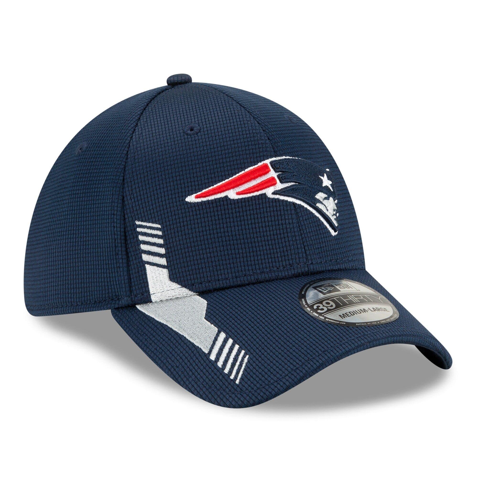 New Era Caps New England Patriots New Era NFL 2021 Sideline Home 39THIRTY Flex Fit Hat - Navy