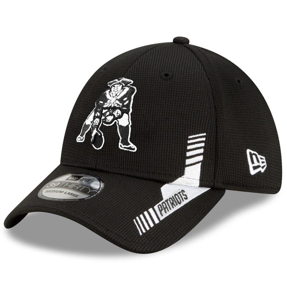 New Era Caps New England Patriots New Era NFL 2021 Sideline Throwback 39THIRTY Flex Fit Hat - Black