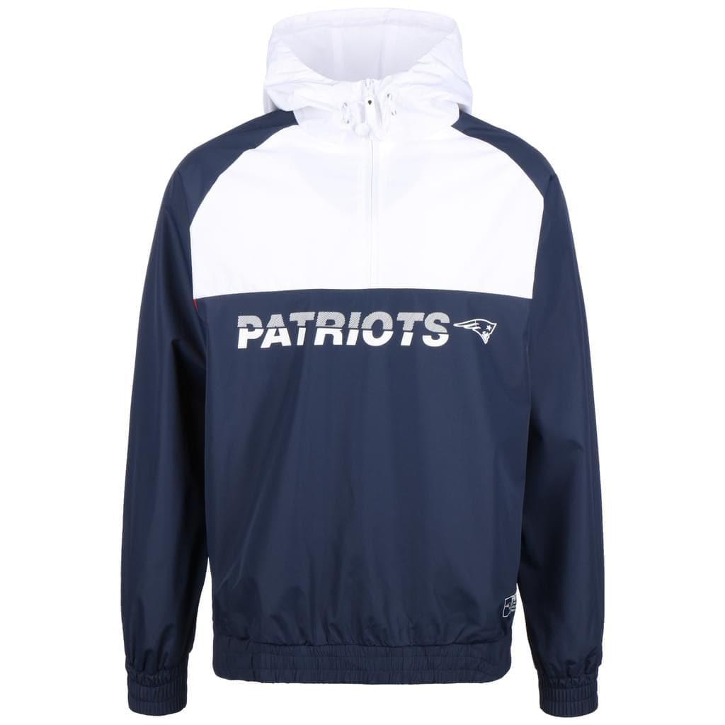 New Era Jackets New England Patriots New Era NFL Colour Block Hooded Windbreaker Jacket - Navy