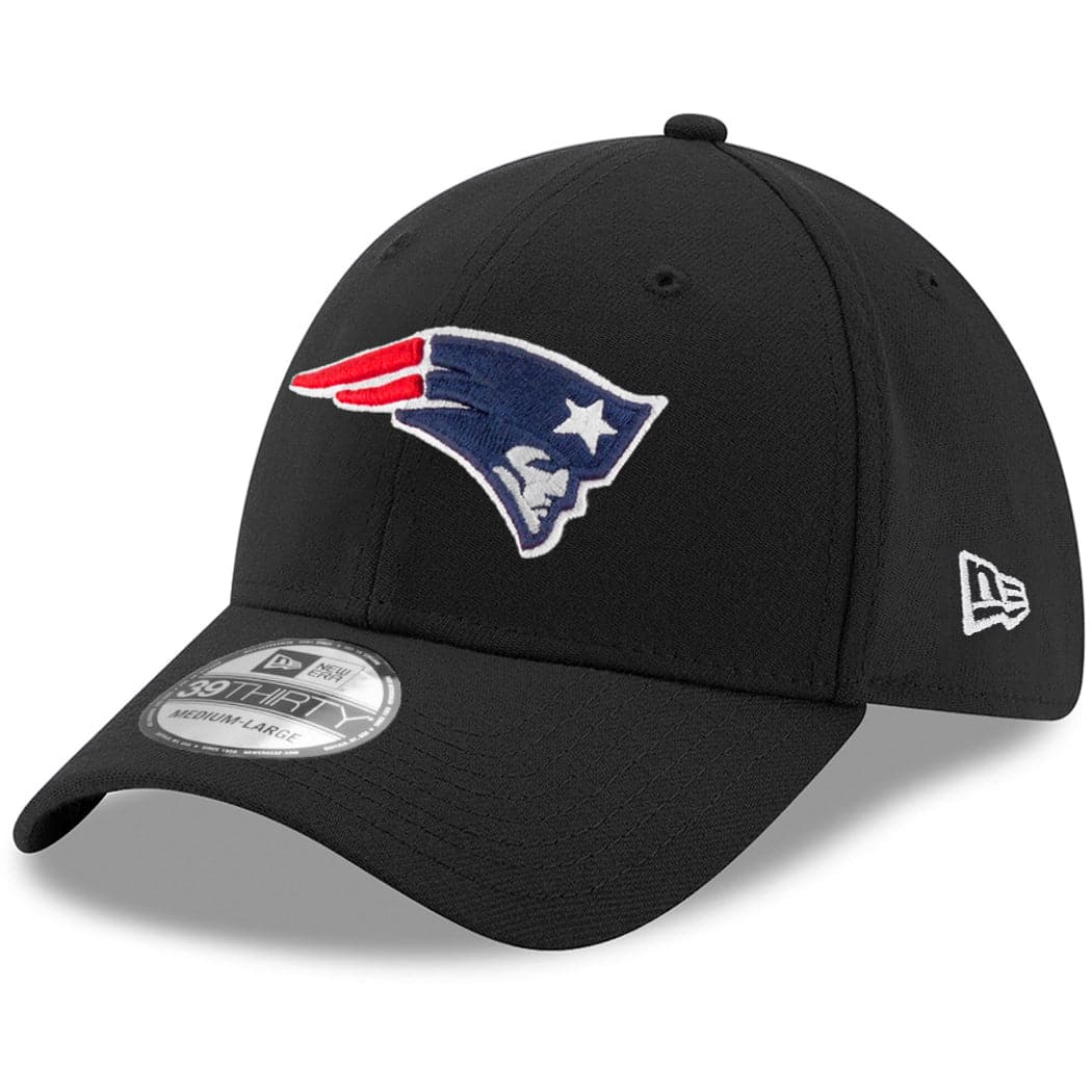 New Era Caps New England Patriots New Era NFL Team Established 39THIRTY Curve Flex Hat - Black
