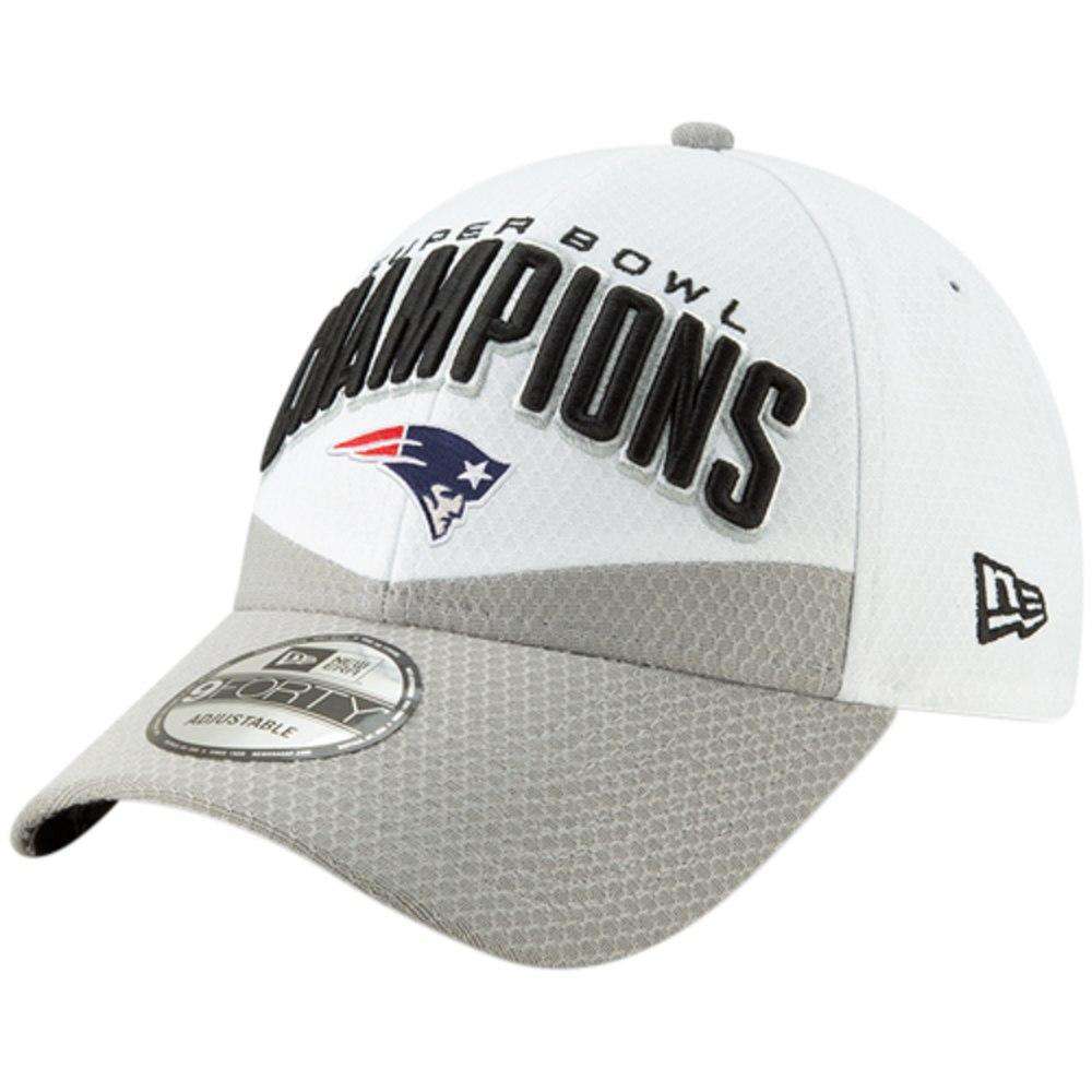 New Era Caps New England Patriots New Era Super Bowl LIII Champions 9FORTY Snapback Hat - White