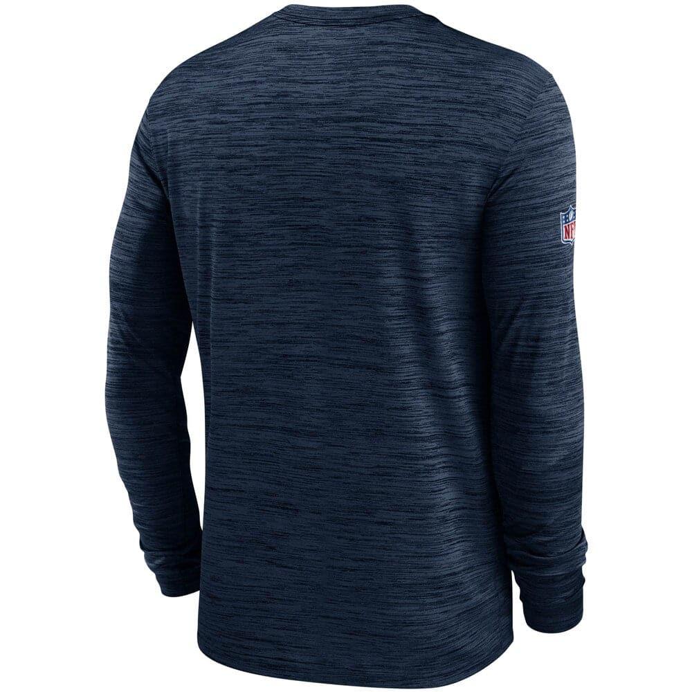 Nike T-Shirts New England Patriots Nike NFL Velocity Sideline Performance Long Sleeve T-Shirt - Navy