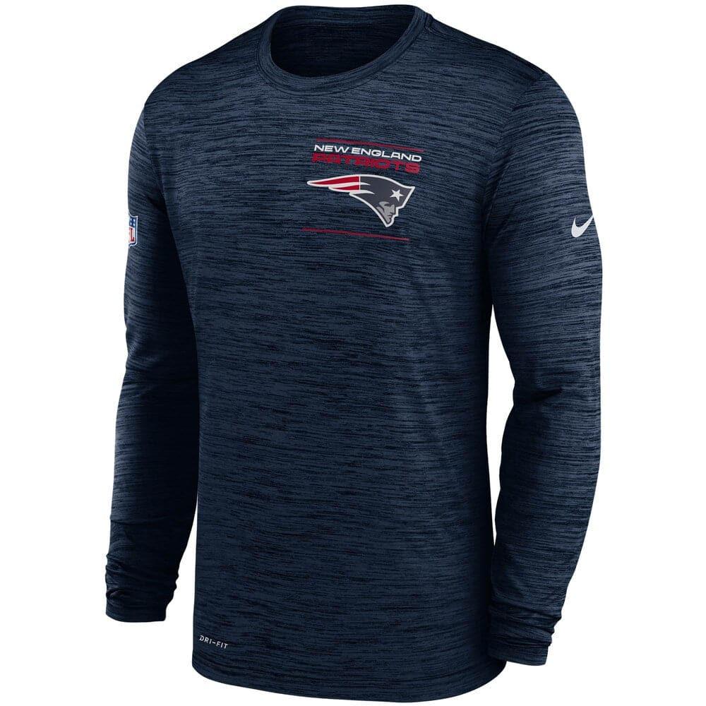 Nike T-Shirts New England Patriots Nike NFL Velocity Sideline Performance Long Sleeve T-Shirt - Navy