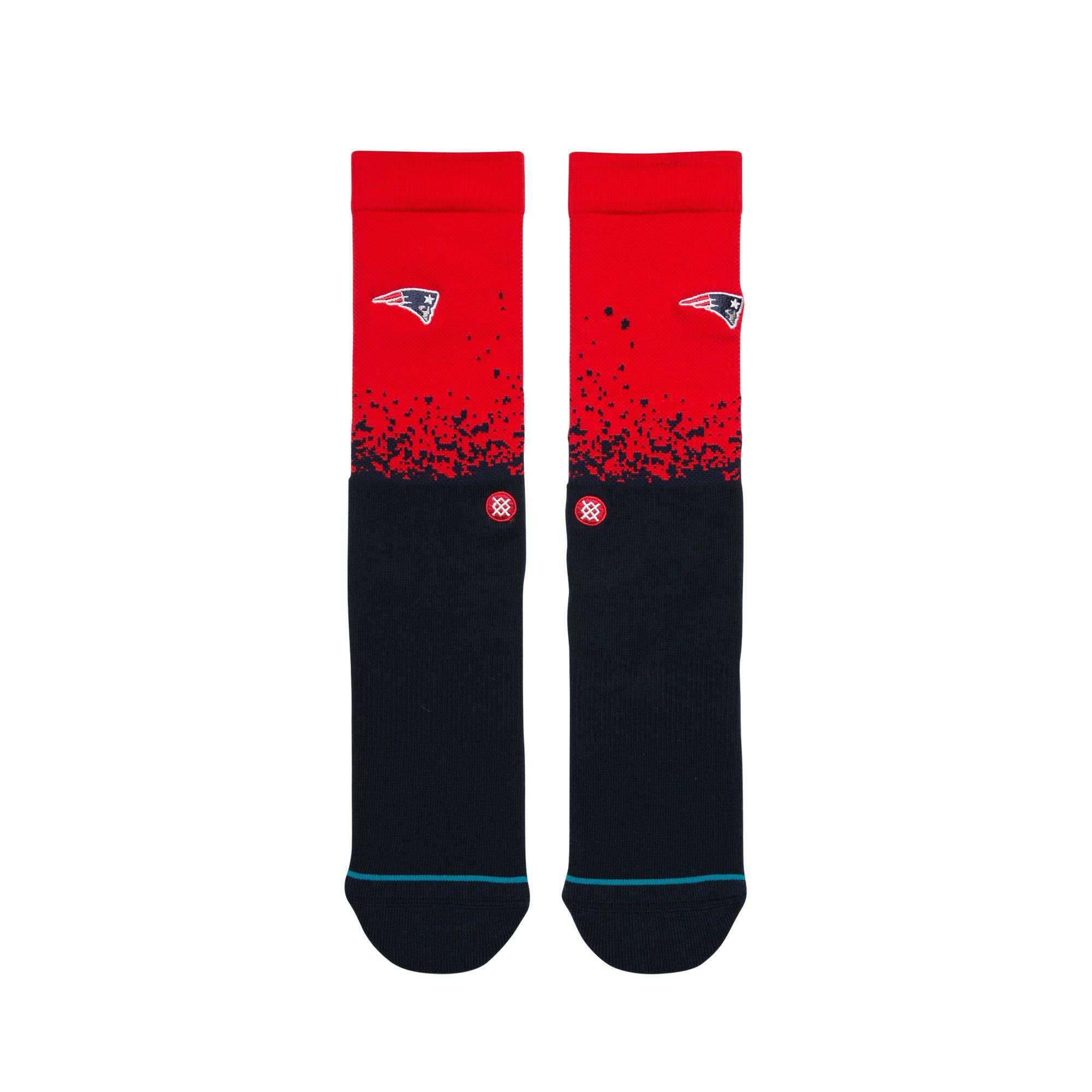 Stance Socks Large (9-12 US) New England Patriots Stance NFL Fade Crew Socks - Red