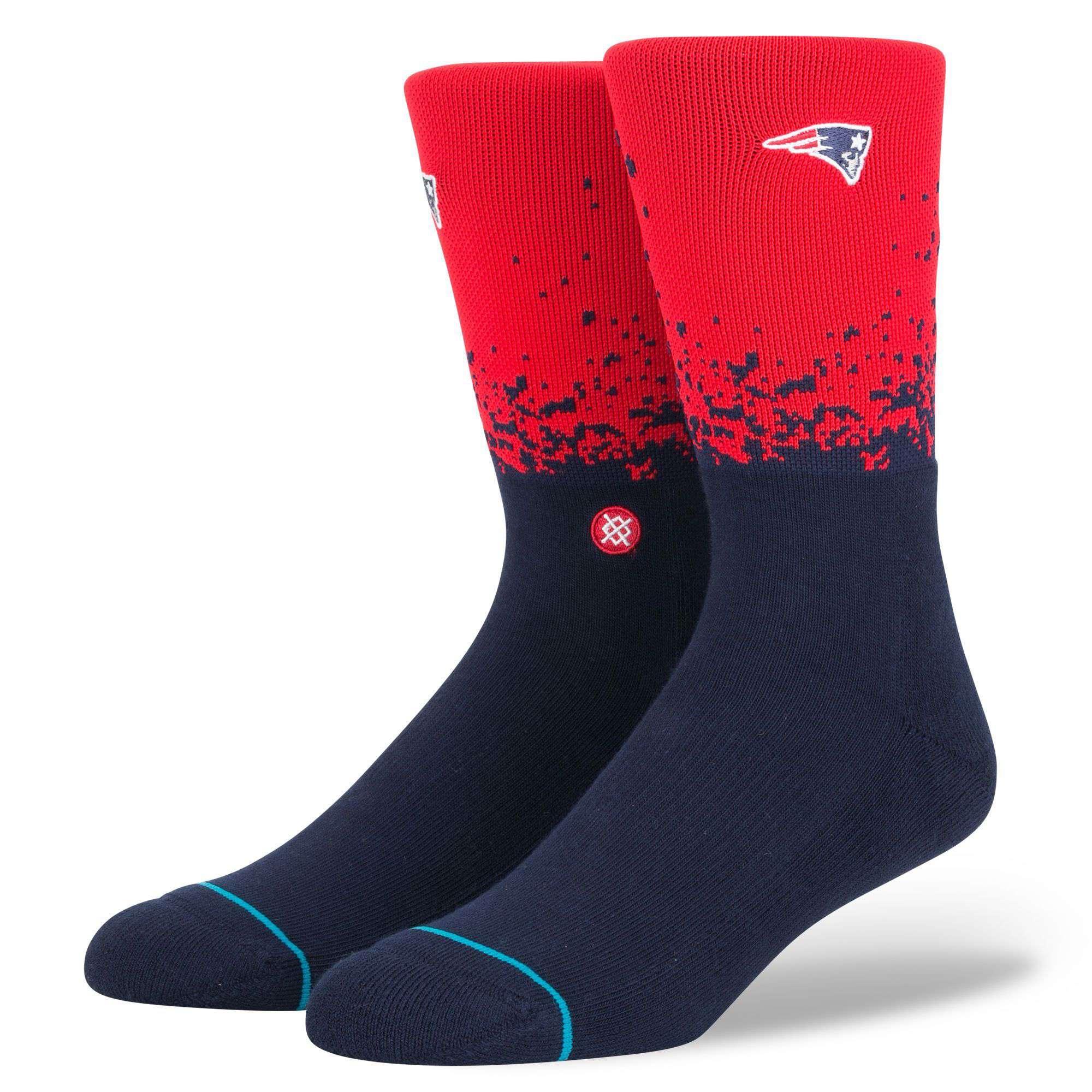 Stance Socks Large (9-12 US) New England Patriots Stance NFL Fade Crew Socks - Red