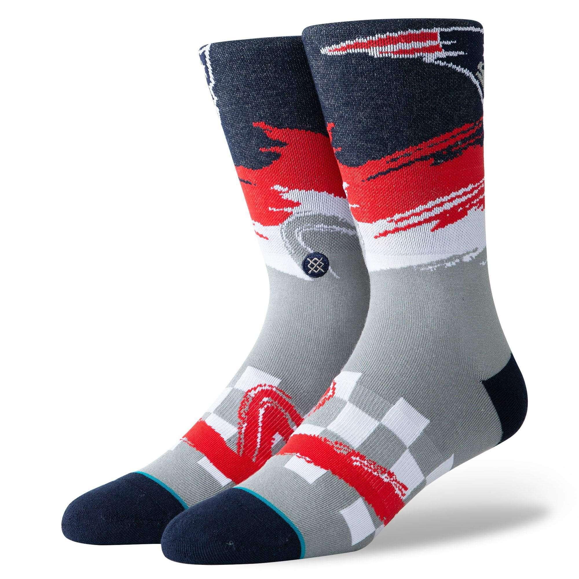 Stance Socks Large (9-12 US) New England Patriots Stance NFL Wave Crew Socks - Navy