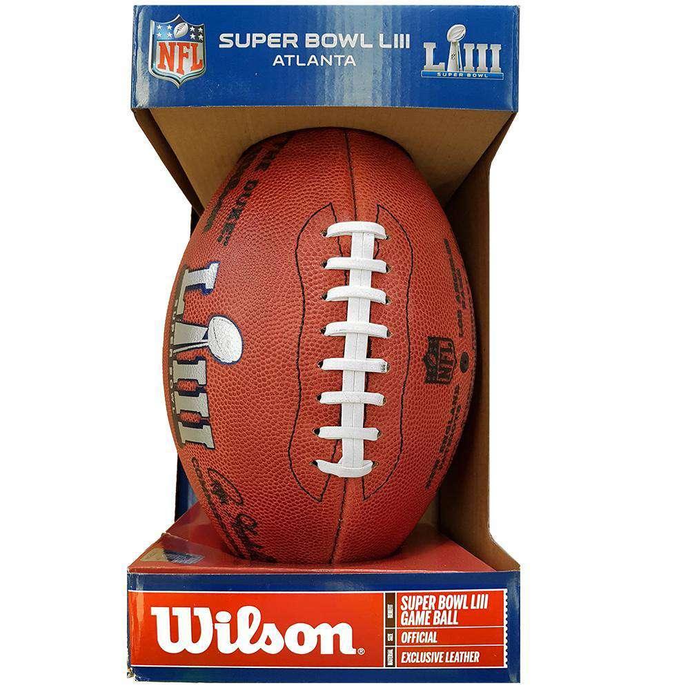 Wilson Sporting Goods Balls New England Patriots Wilson NFL Super Bowl LIII Leather Game Football