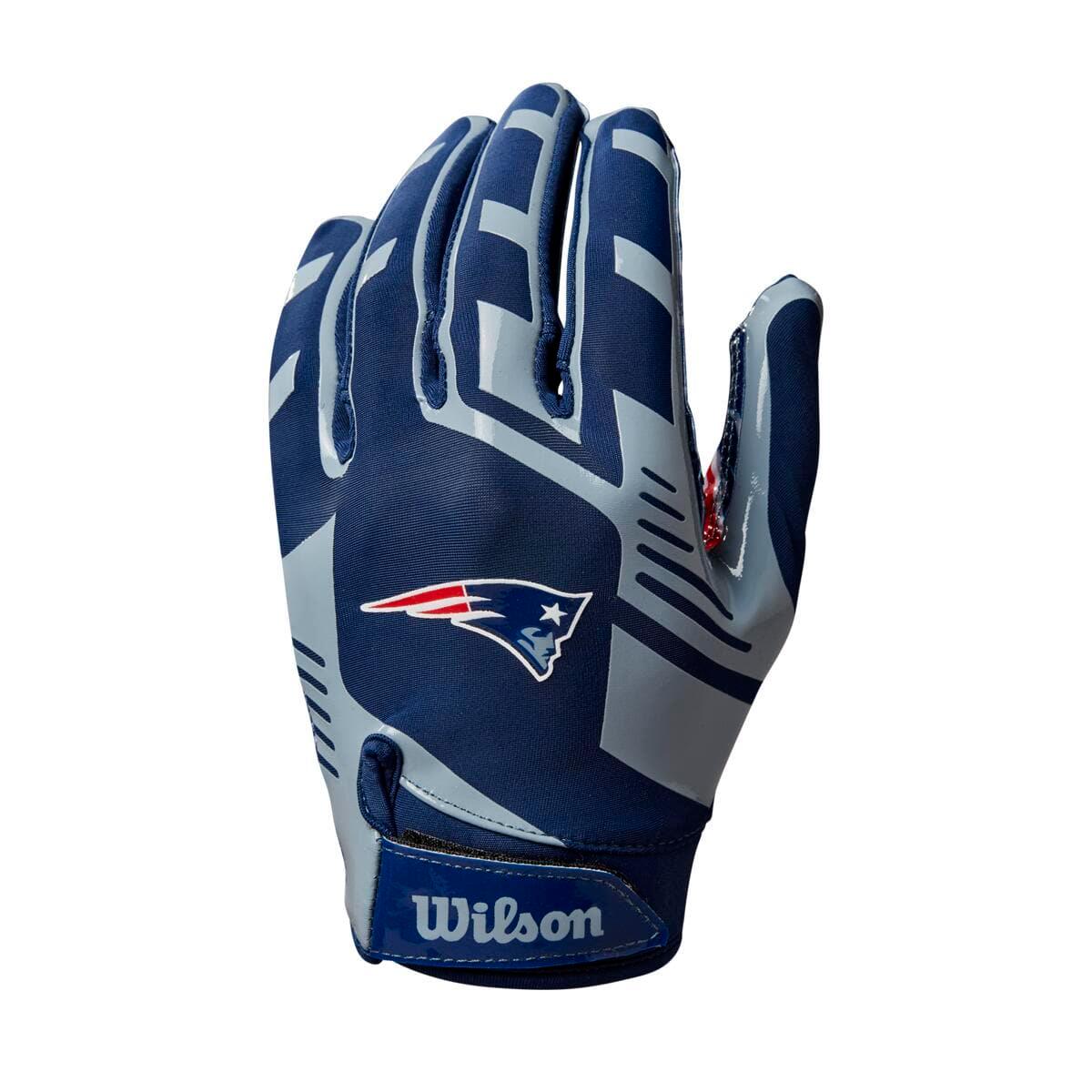 Wilson Sporting Goods Gloves New England Patriots Wilson NFL Team Stretch Fit Receiver Gloves