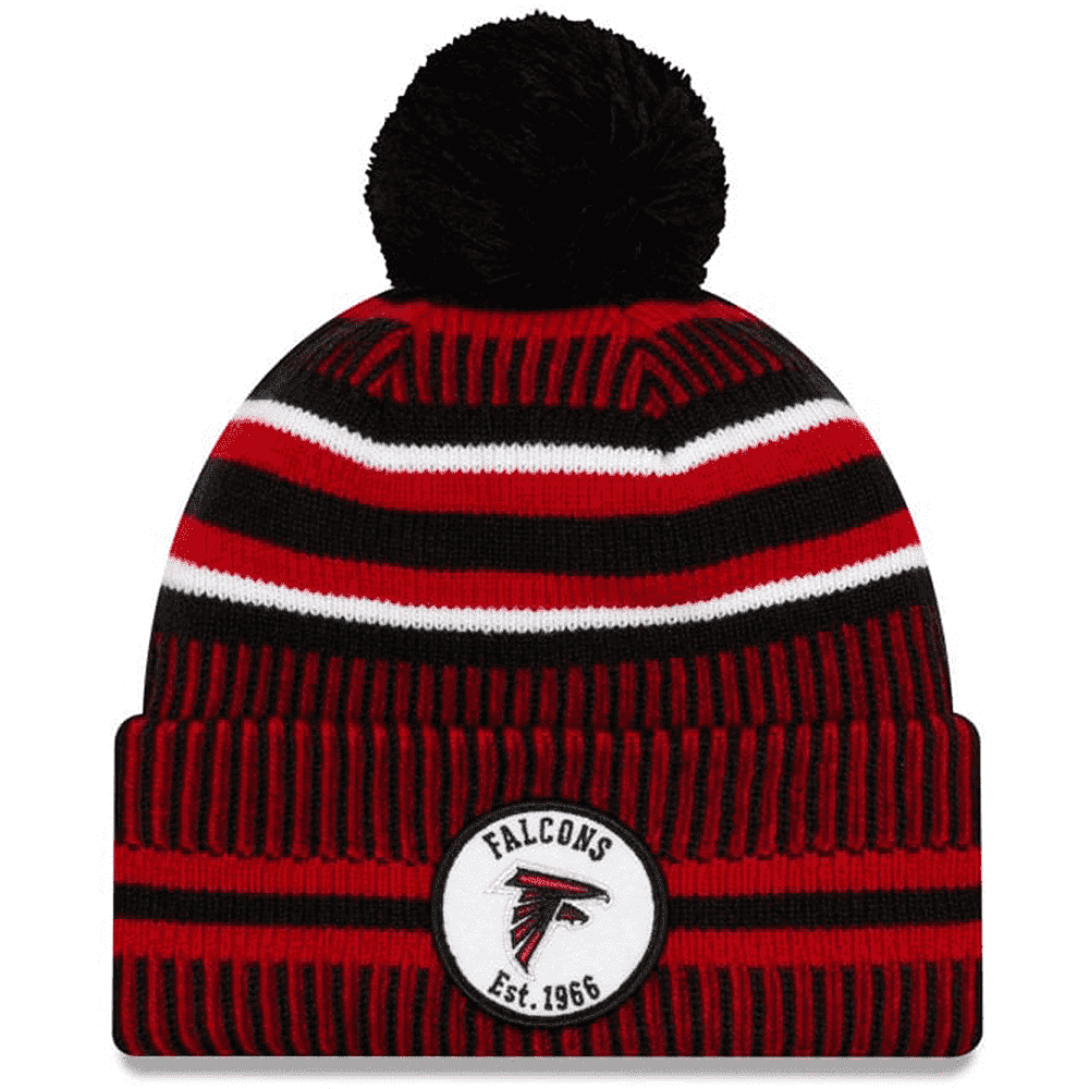 Atlanta Falcons New Era NFL 2019 Sideline Home Knit Beanie - Black