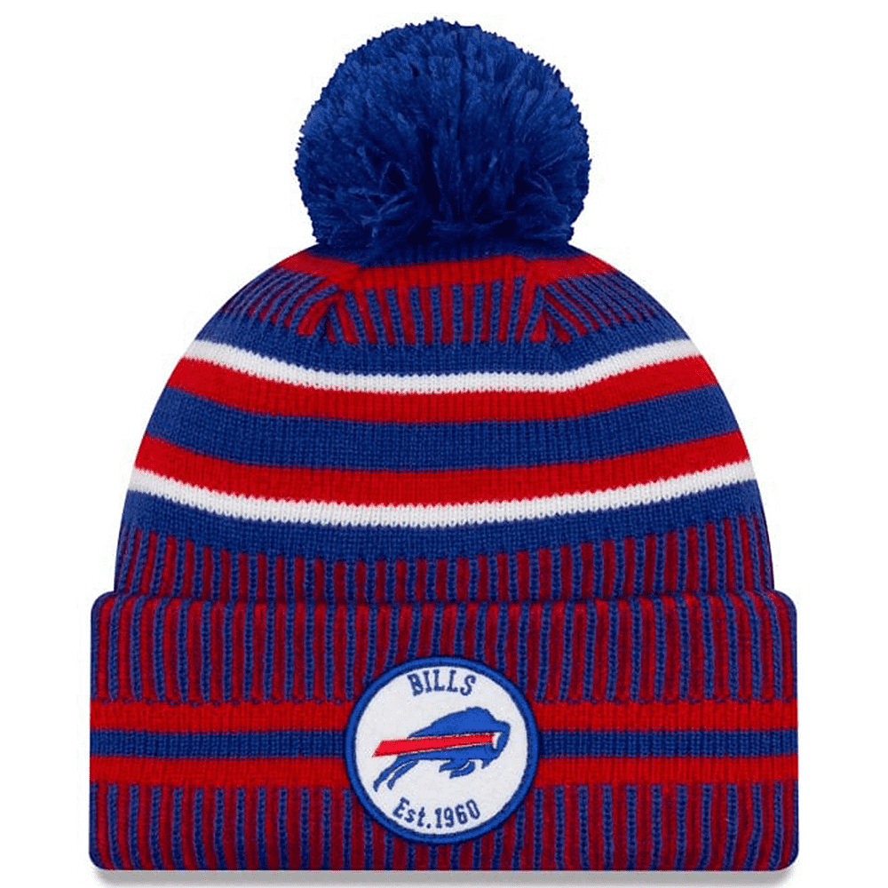 Buffalo Bills New Era NFL 2019 Sideline Home Knit Beanie - Blue