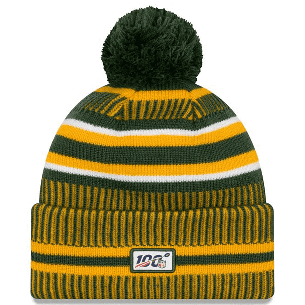Green Bay Packers New Era NFL 2019 Sideline Home Knit Beanie - Green