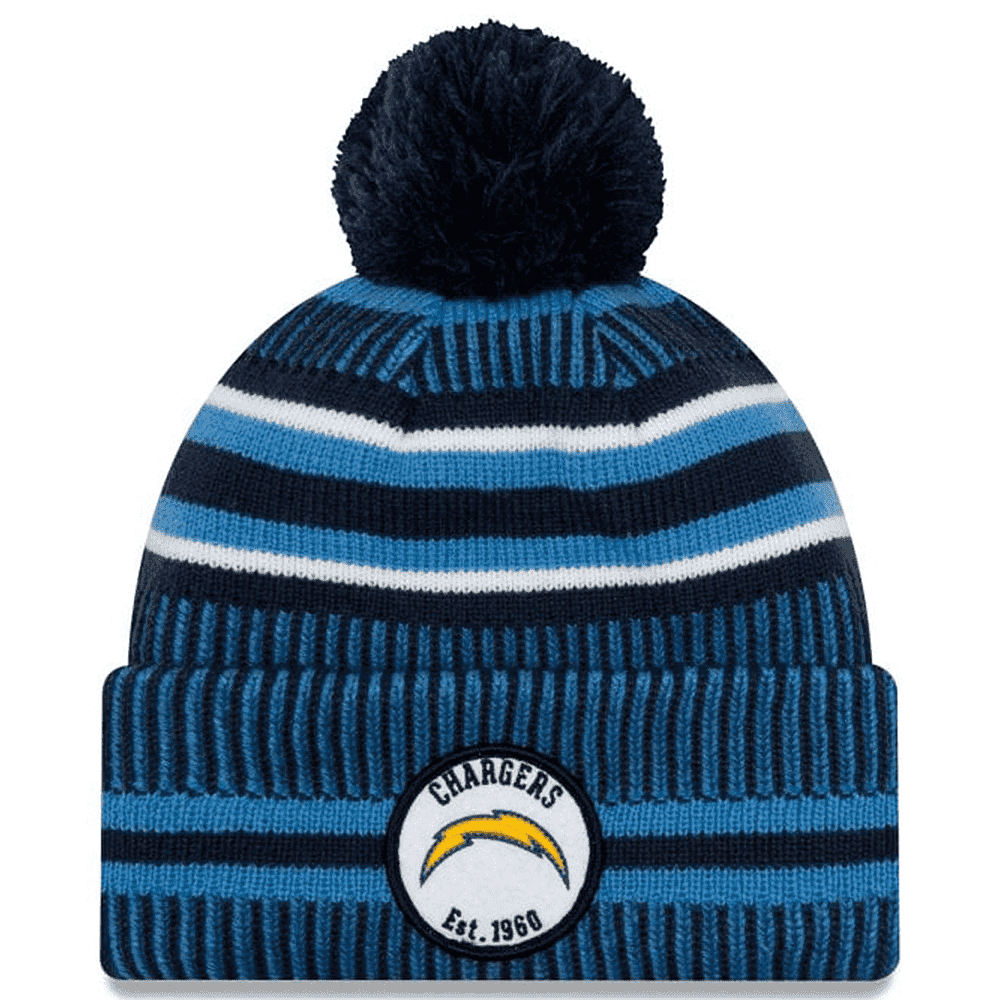 Los Angeles Chargers New Era NFL 2019 Sideline Home Knit Beanie - Navy