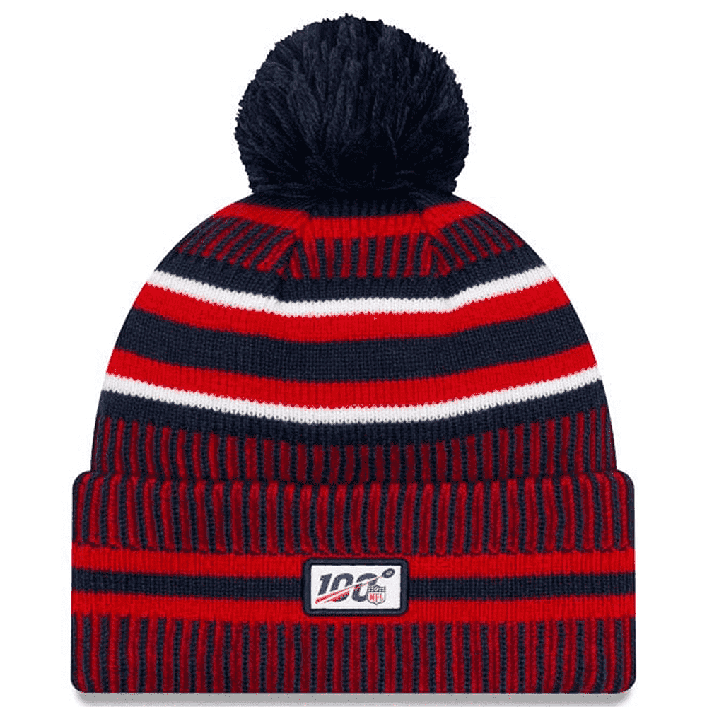 New England Patriots New Era NFL 2019 Sideline Home Knit Beanie - Navy