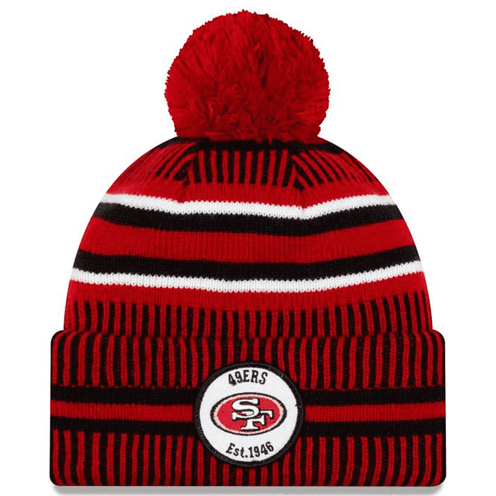 San Francisco 49ers New Era NFL 2019 Sideline Home Knit Beanie - Red