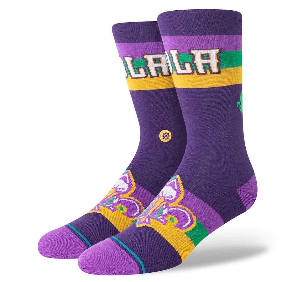 Stance Socks Large (9-12 US) New Orleans Pelicans Stance NBA 22-23 City Edition Crew Socks - Purple