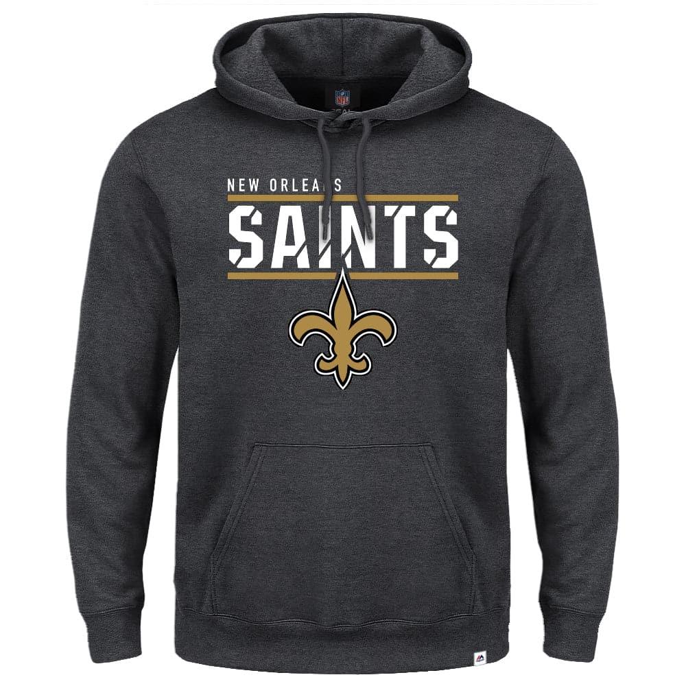 Majestic Athletic Jumpers New Orleans Saints Majestic NFL Flex Team Hoodie Jumper - Ash Marle