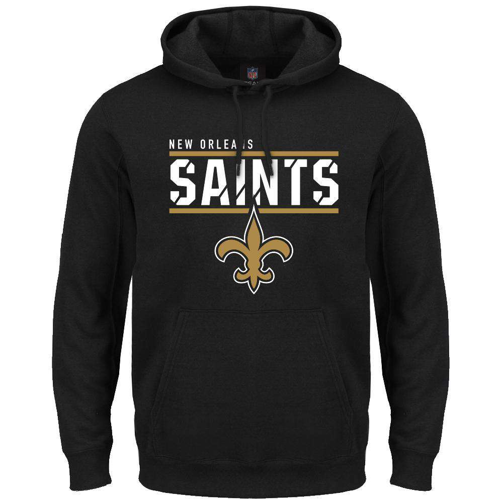 Majestic Athletic Jumpers New Orleans Saints Majestic NFL Flex Team Hoodie Jumper - Black