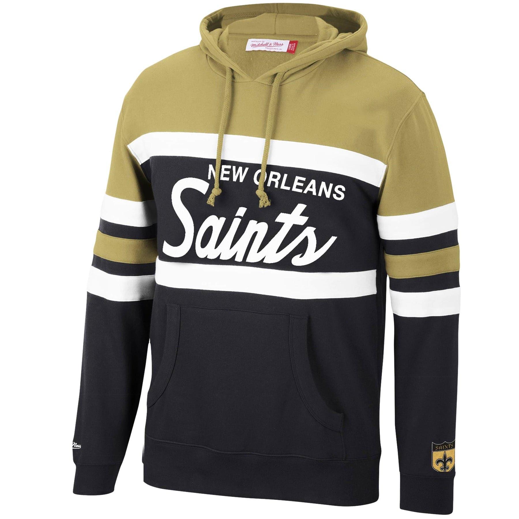 Mitchell And Ness Jumpers New Orleans Saints Mitchell & Ness NFL Head Coach Hoodie Jumper - Black/Gold