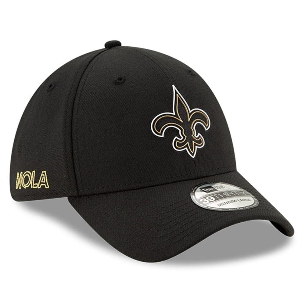 New Era Caps New Orleans Saints New Era NFL 2020 Draft 39THIRTY Flex Fit Curve Hat - Black