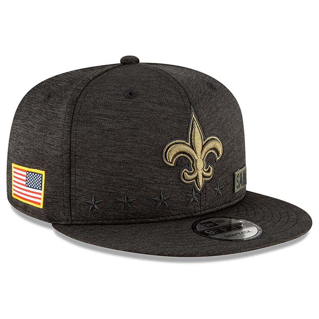 New Era Caps New Orleans Saints New Era NFL 2020 Salute To Service 9FIFTY Snapback Hat - Black