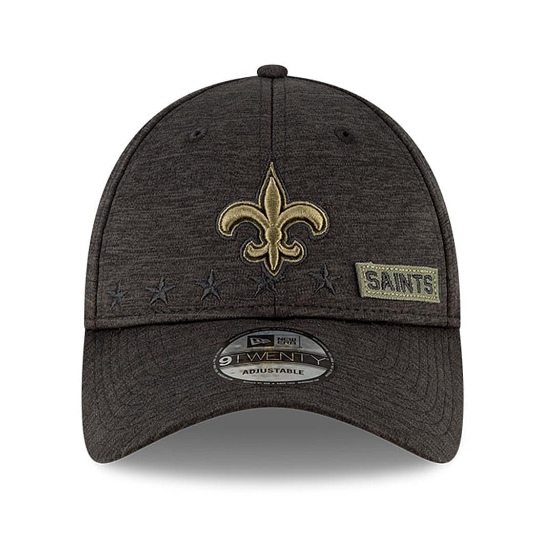 New Era Caps New Orleans Saints New Era NFL 2020 Salute To Service 9TWENTY Curve Hat - Black