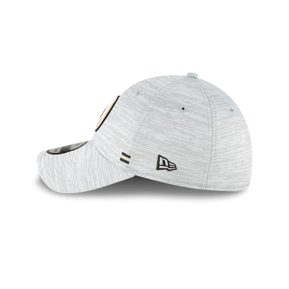 New Era Caps New Orleans Saints New Era NFL 2020 Sideline 39THIRTY Flex Fit Curve Hat - Grey